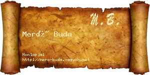 Merő Buda névjegykártya